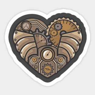 Steampunk Heart Sticker